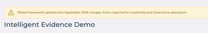 Ofsted change message