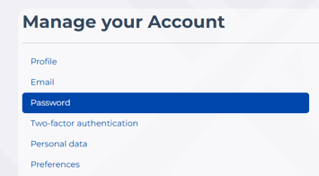 manage account password